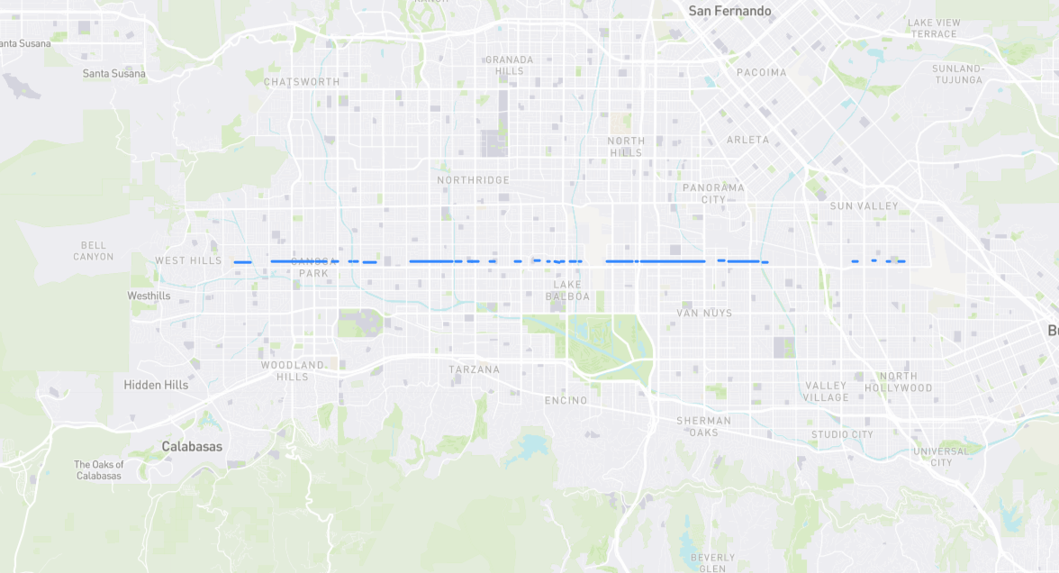 Map of Wyandotte Street in Los Angeles County, California