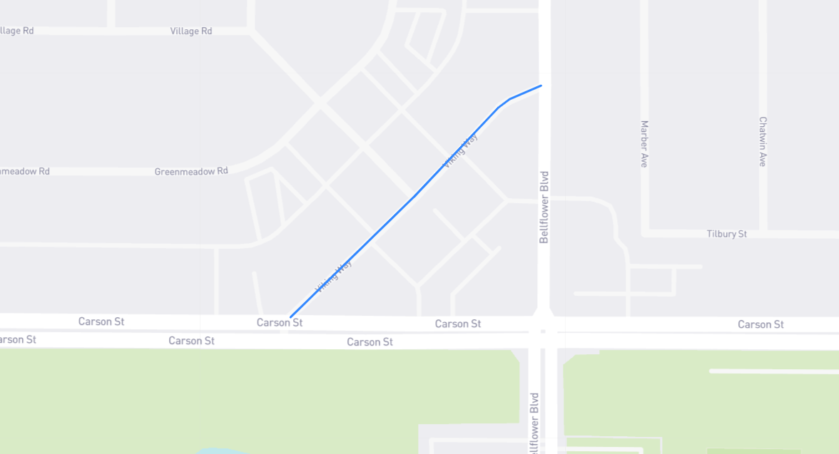 Map of Viking Way in Los Angeles County, California