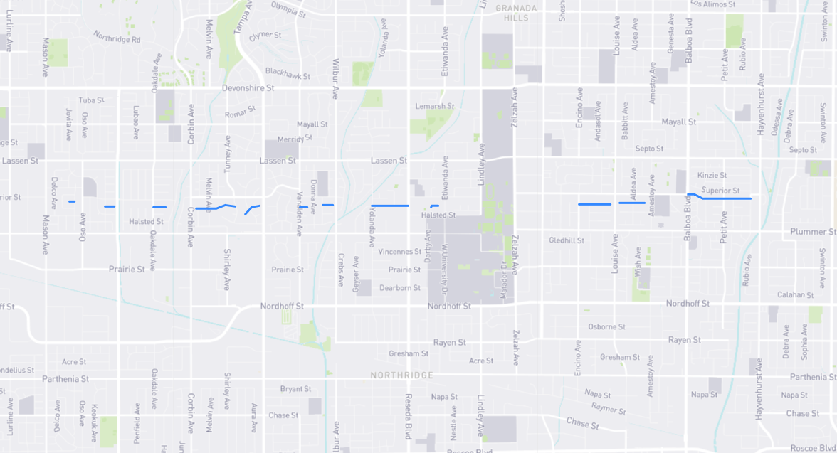 Map of Citronia Street in Los Angeles County, California