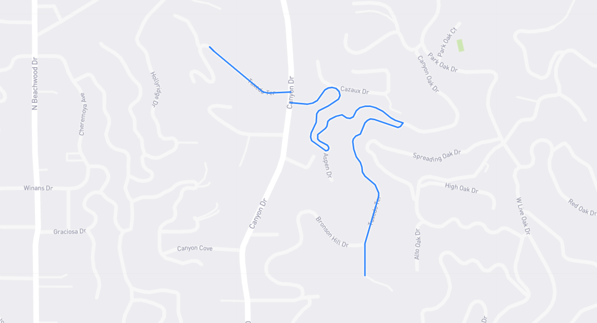 Map of Tuxedo Terrace in Los Angeles County, California