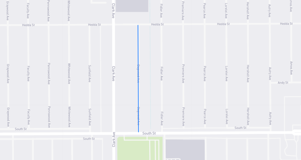 Map of Dagwood Avenue in Los Angeles County, California