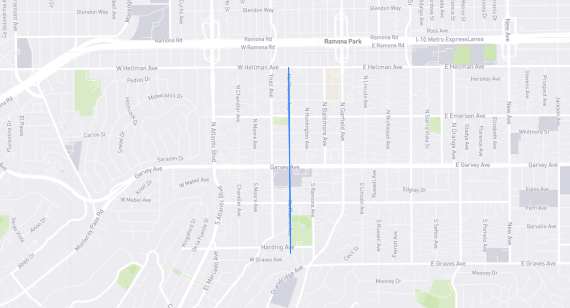 Map of McPherrin Avenue in Los Angeles County, California