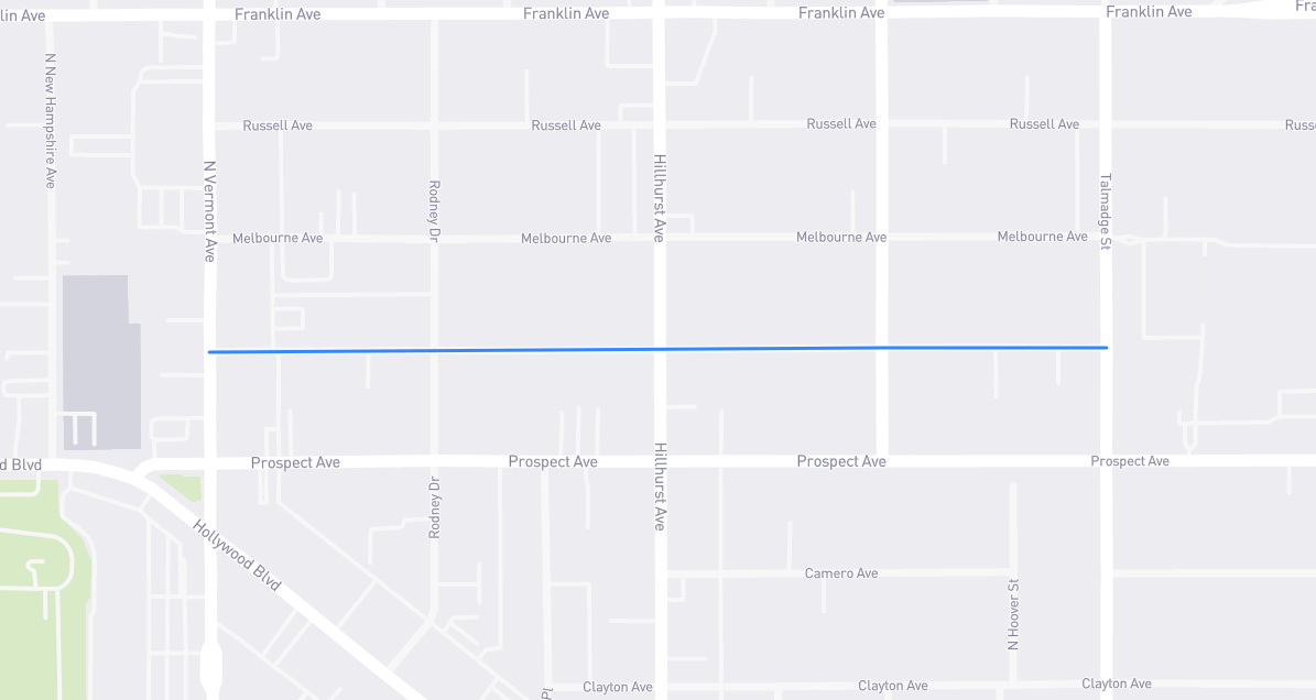 Map of Kingswell Avenue in Los Angeles County, California