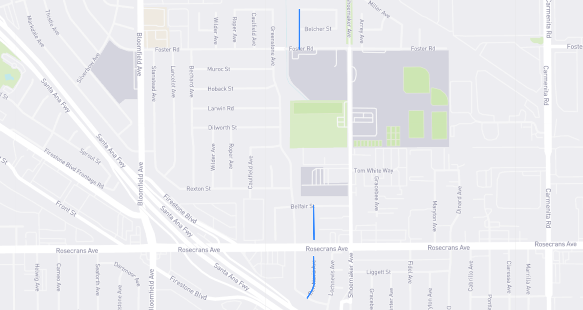 Map of Ben Nevis Avenue in Los Angeles County, California