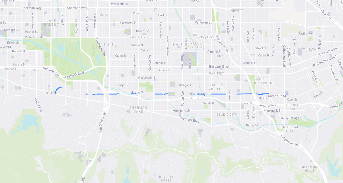 Map of La Maida Street in Los Angeles County, California