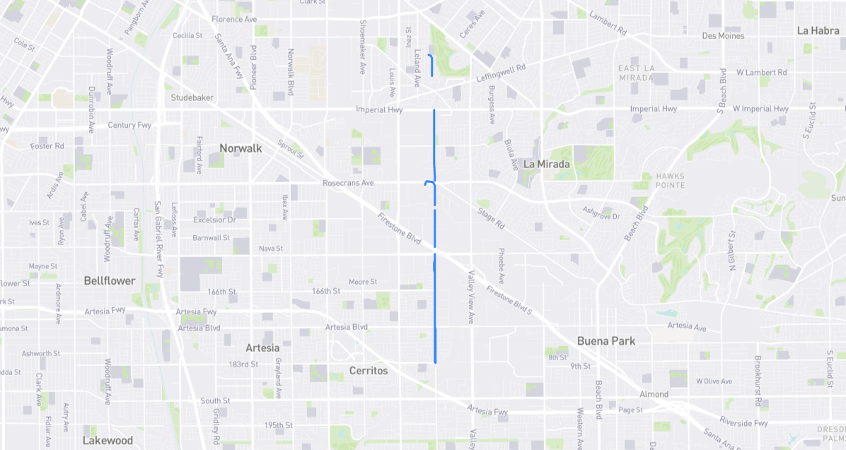 Map of Marquardt Avenue in Los Angeles County, California