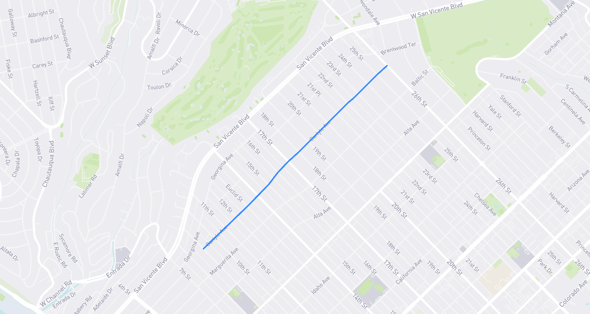 Map of Carlyle Avenue in Los Angeles County, California