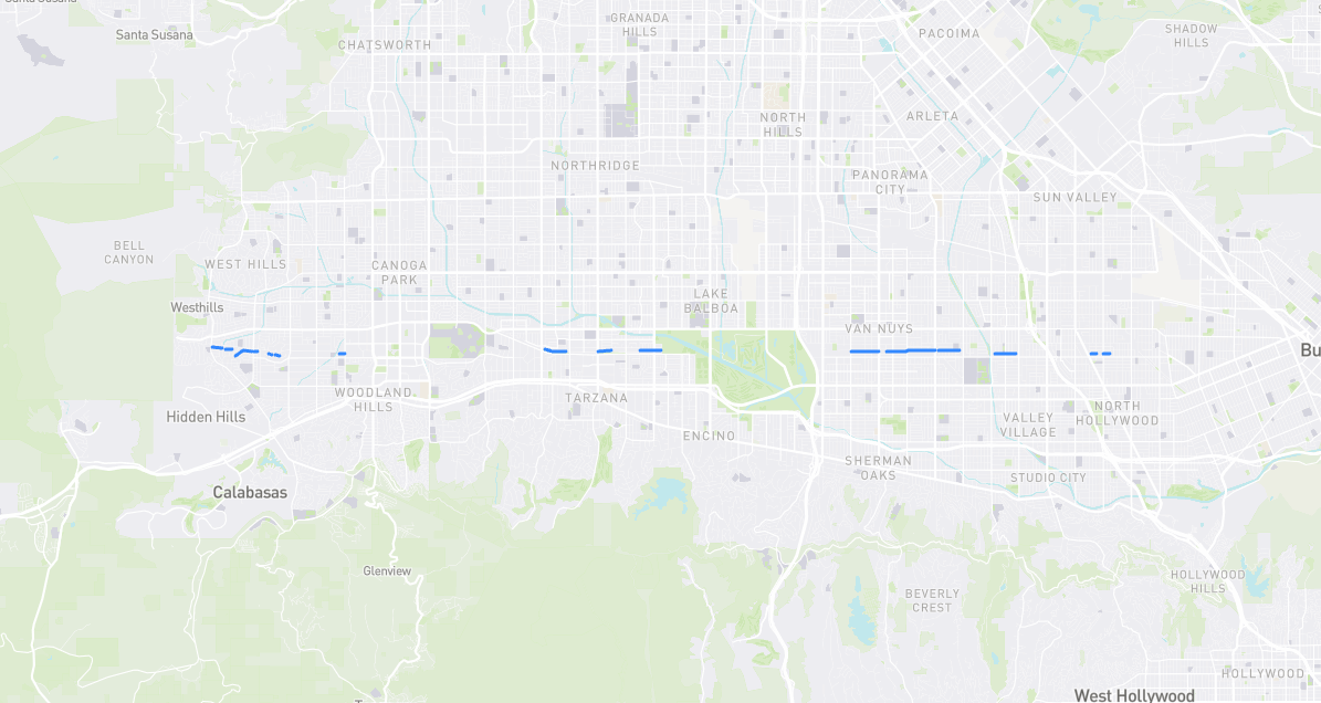 Map of Bessemer Street in Los Angeles County, California