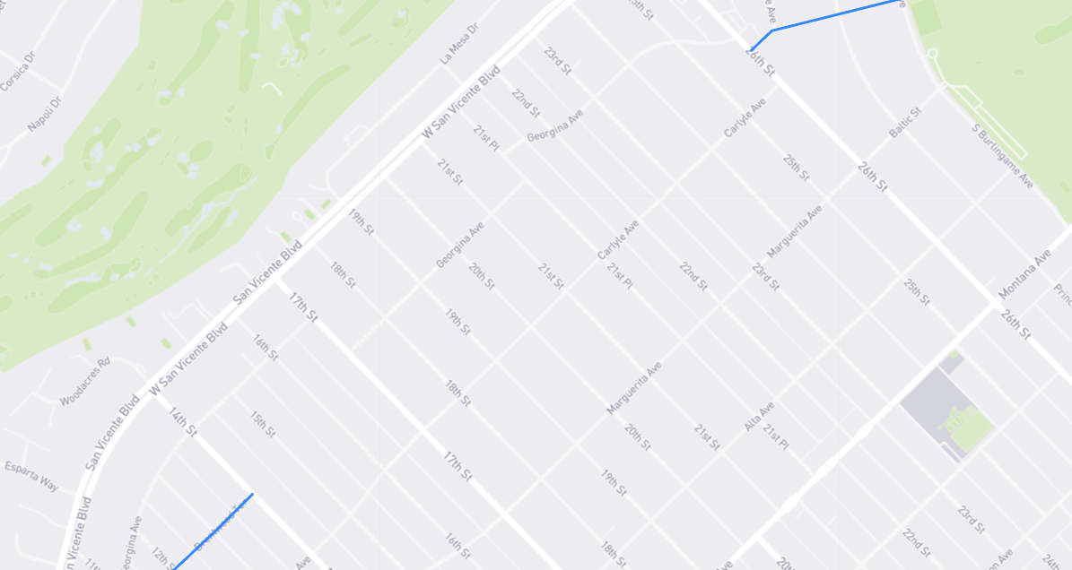 Map of Brentwood Terrace in Los Angeles County, California