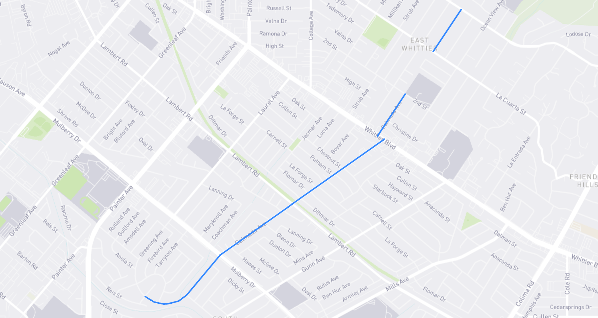 Map of Calmada Avenue in Los Angeles County, California