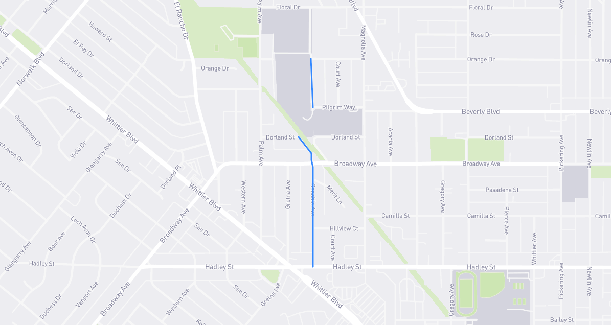 Map of Canobie Avenue in Los Angeles County, California