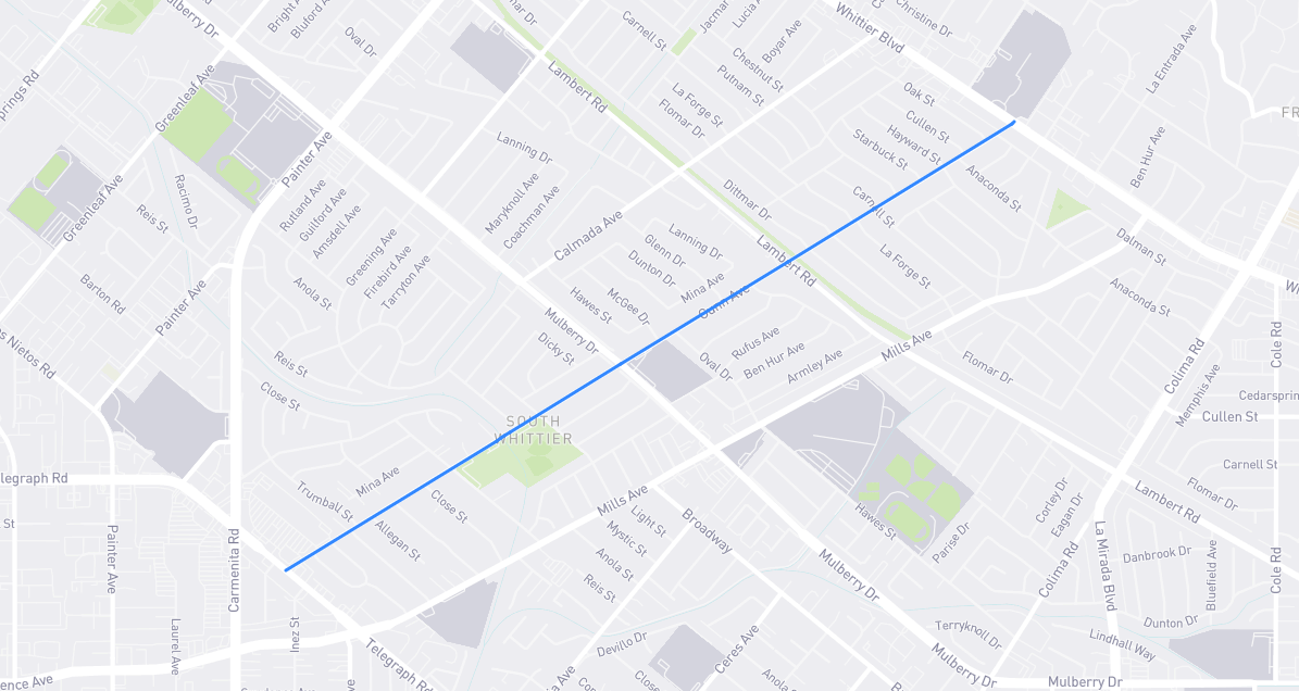 Map of Gunn Avenue in Los Angeles County, California