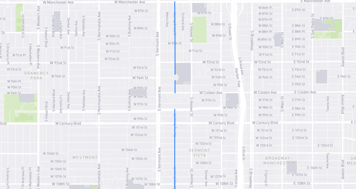 Map of Baring Cross Street in Los Angeles County, California