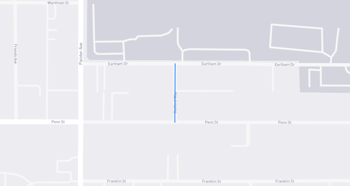 Map of Guilford Way in Los Angeles County, California