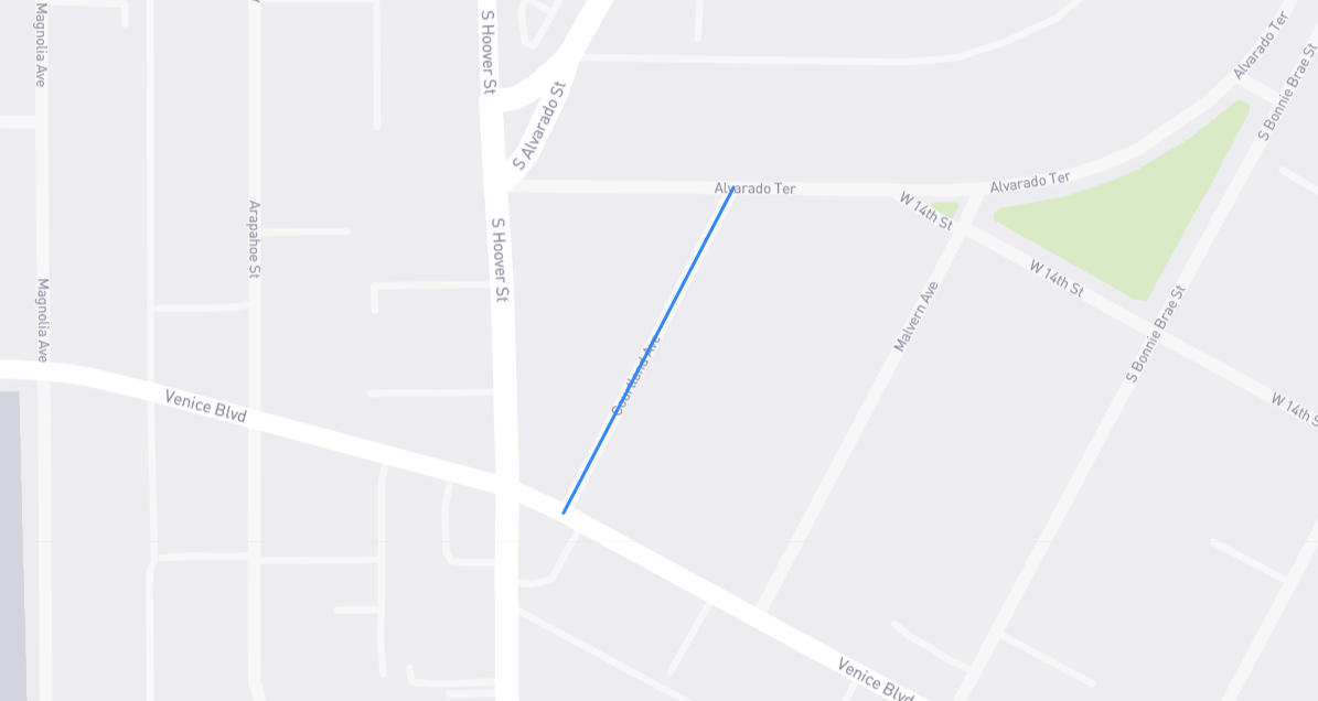 Map of Courtland Avenue in Los Angeles County, California