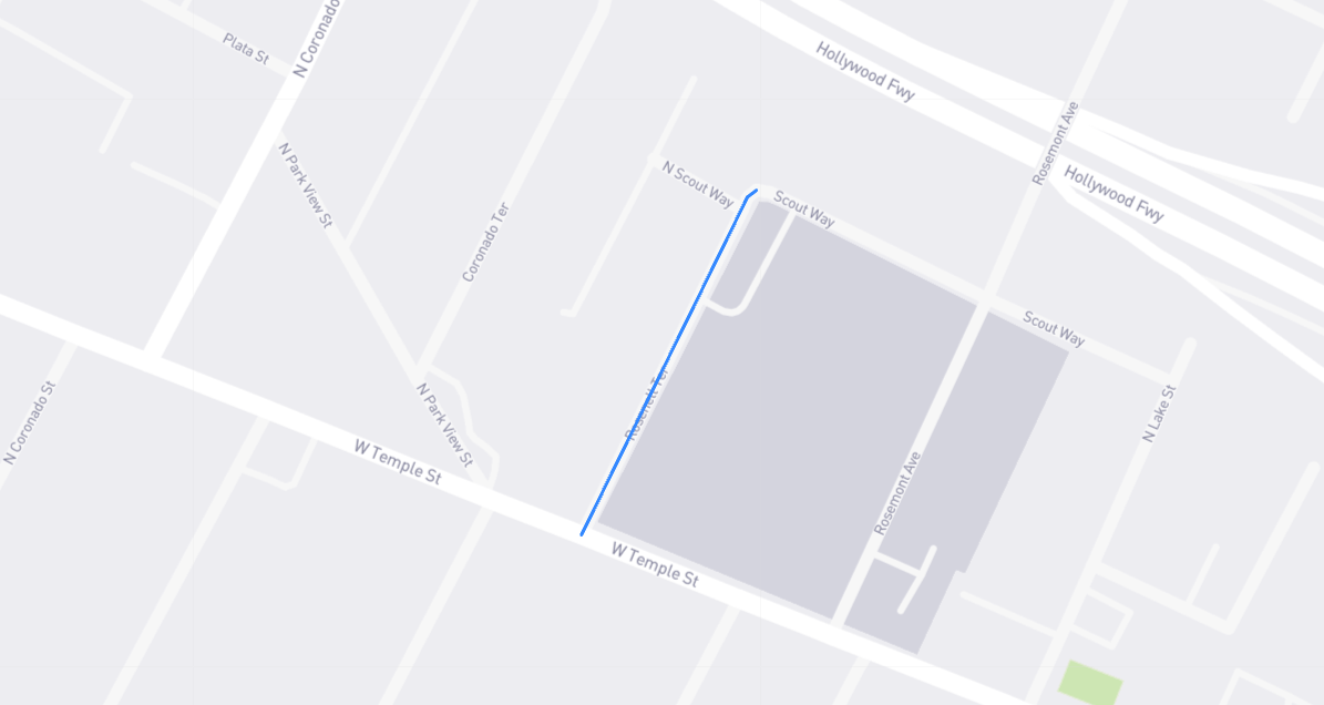 Map of Rosenell Terrace in Los Angeles County, California
