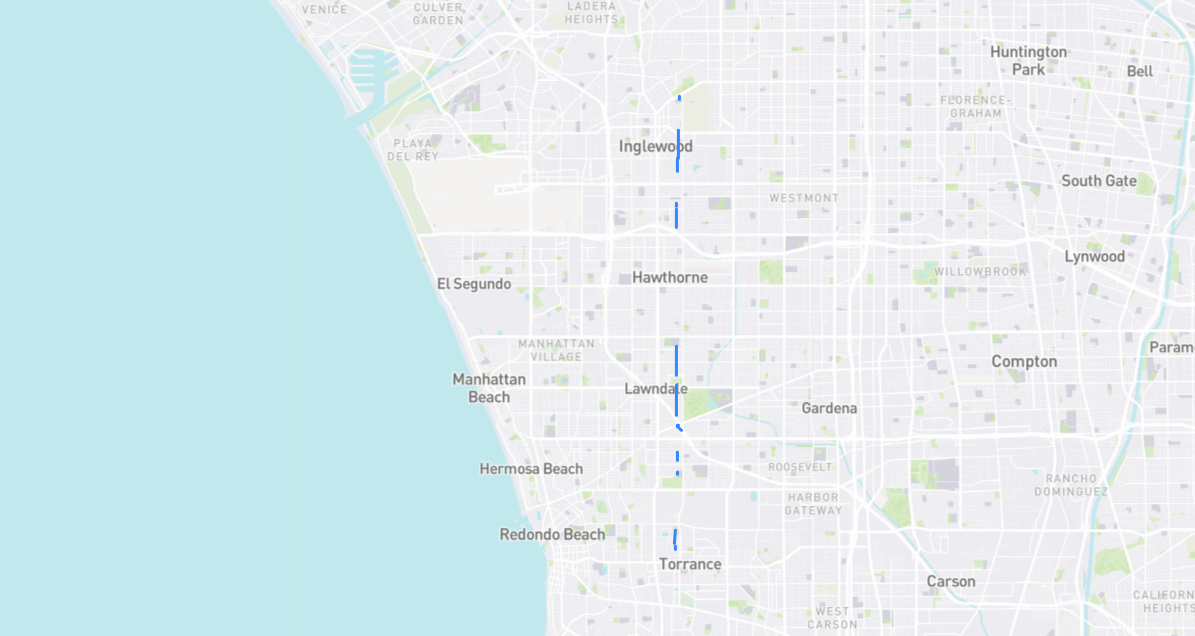 Map of Osage Avenue in Los Angeles County, California