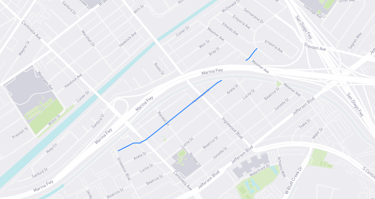 Map of Hammack Street in Los Angeles County, California