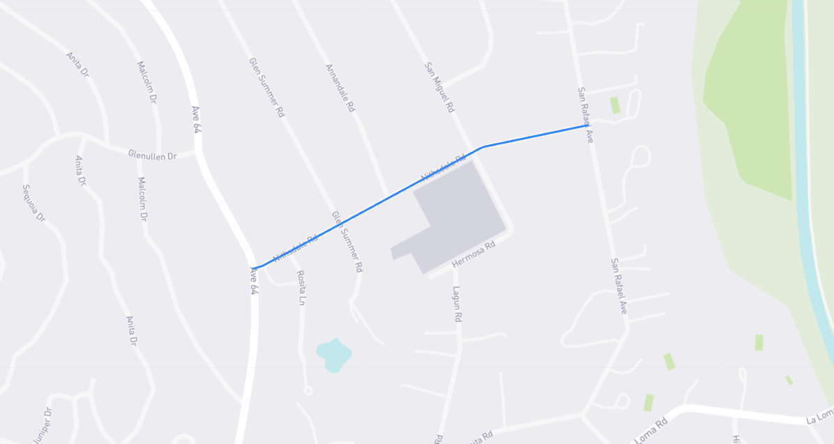 Map of Nithsdale Road in Los Angeles County, California