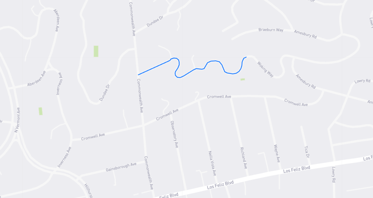 Map of Parva Avenue in Los Angeles County, California