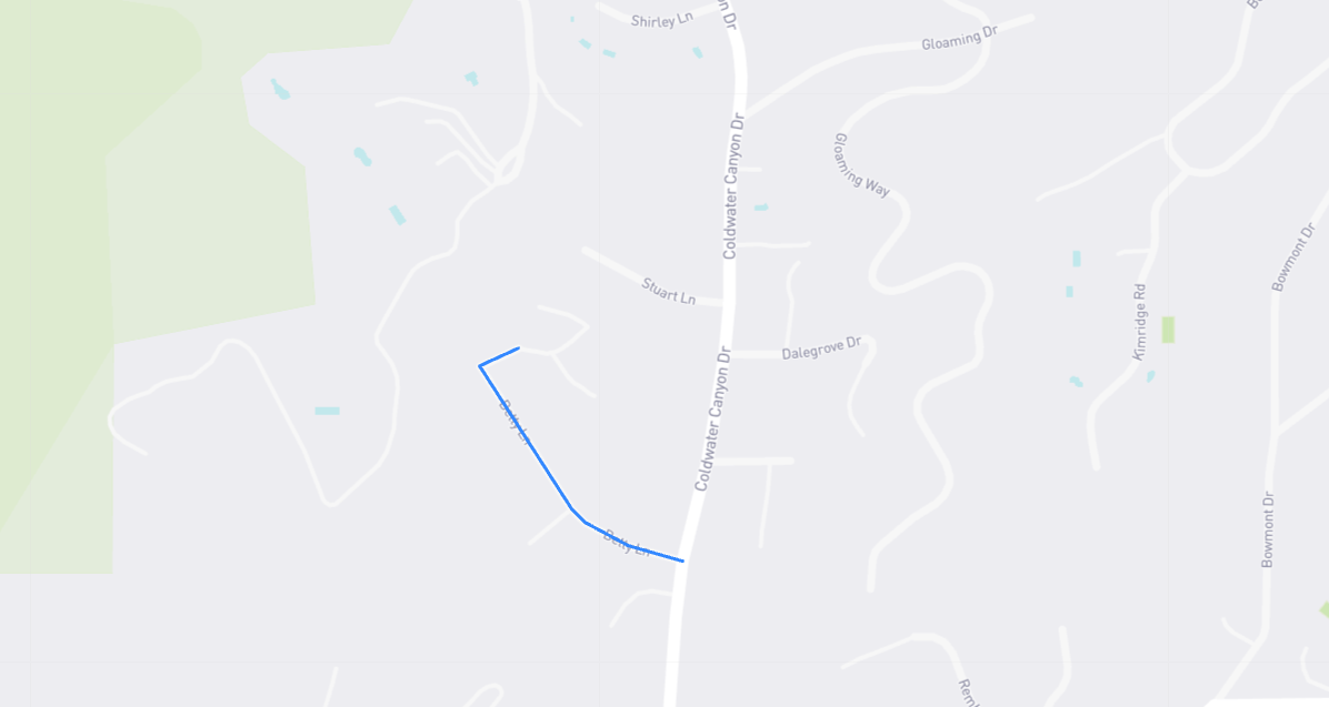 Map of Betty Lane in Los Angeles County, California