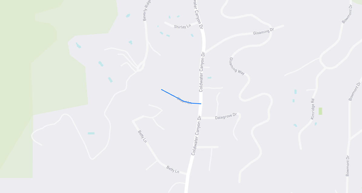 Map of Stuart Lane in Los Angeles County, California