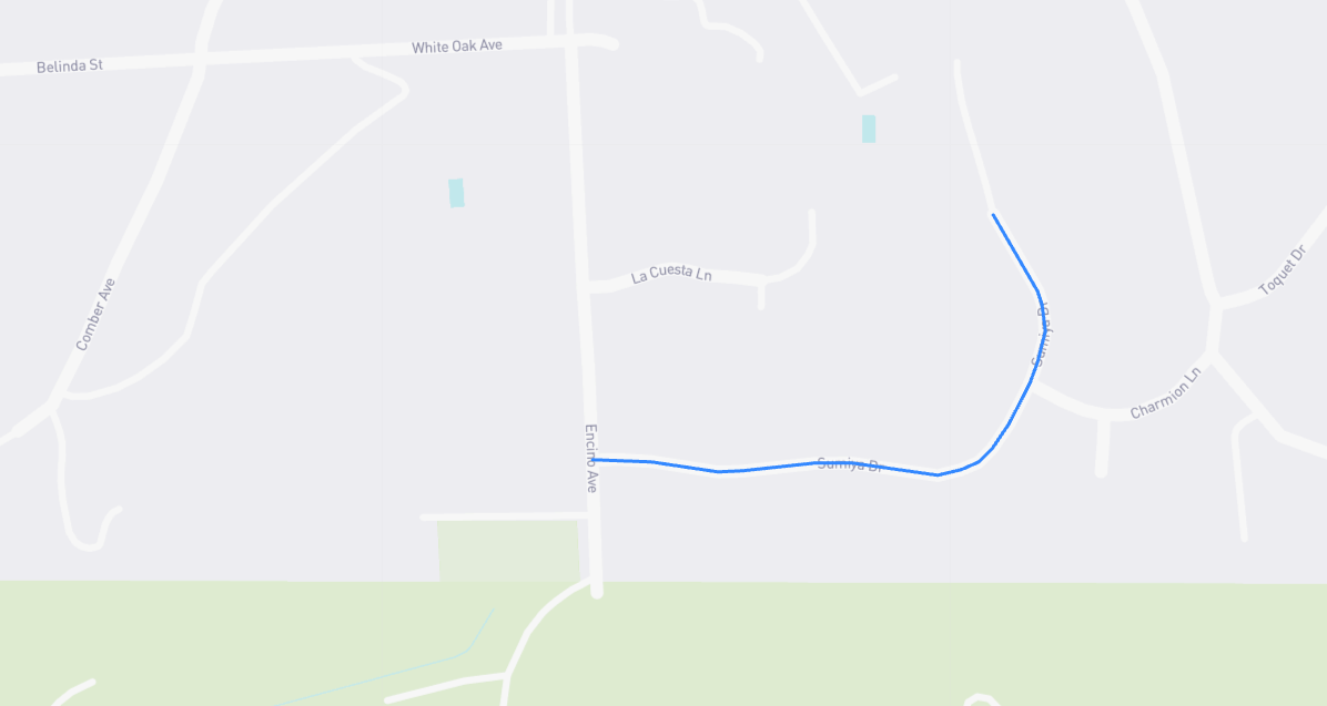 Map of Sumiya Drive in Los Angeles County, California