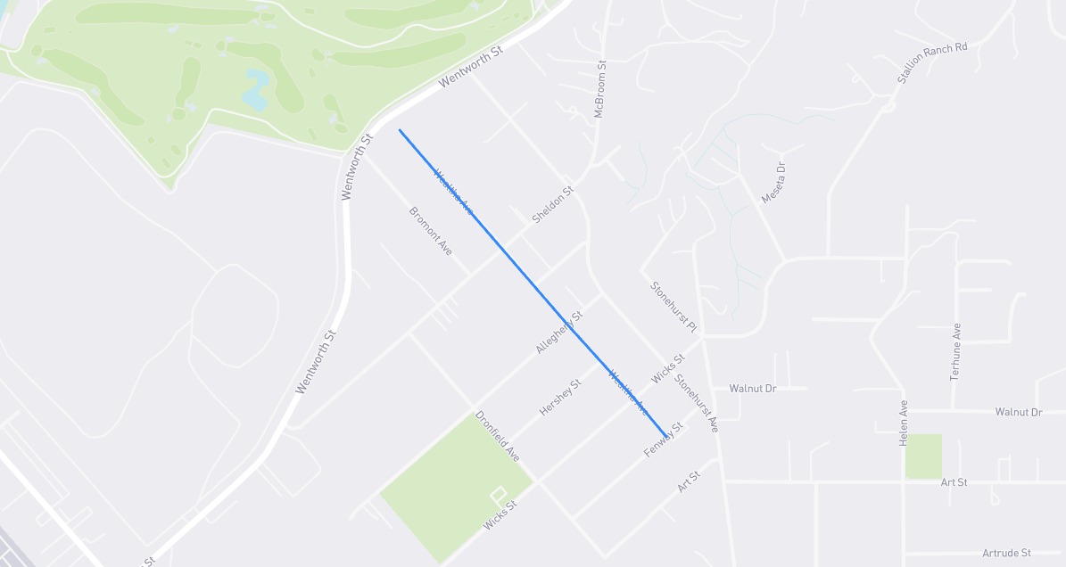 Map of Wealtha Avenue in Los Angeles County, California