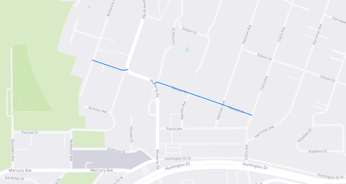 Map of Cassatt Street in Los Angeles County, California