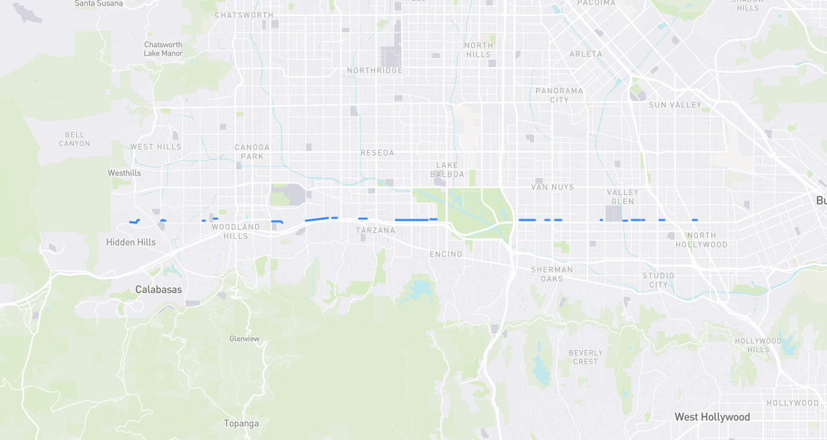 Map of Martha Street in Los Angeles County, California