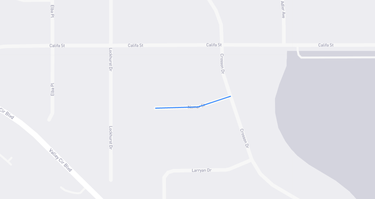 Map of Nomar Street in Los Angeles County, California