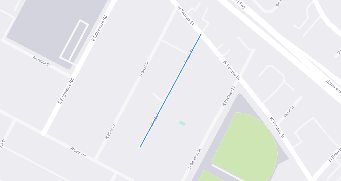 Map of Firmin Street in Los Angeles County, California