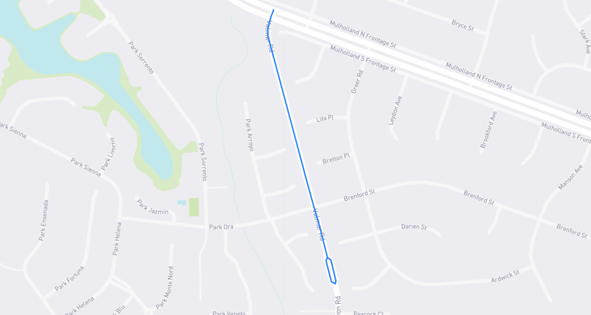Map of Valmar Road in Los Angeles County, California