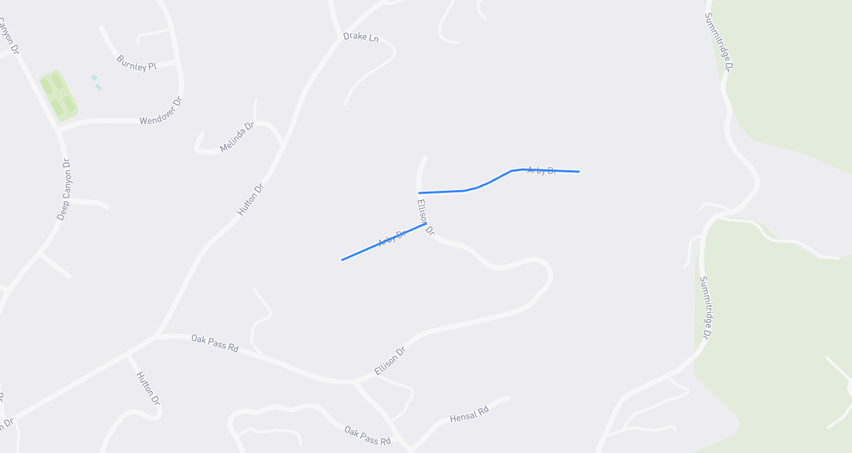 Map of Arby Drive in Los Angeles County, California