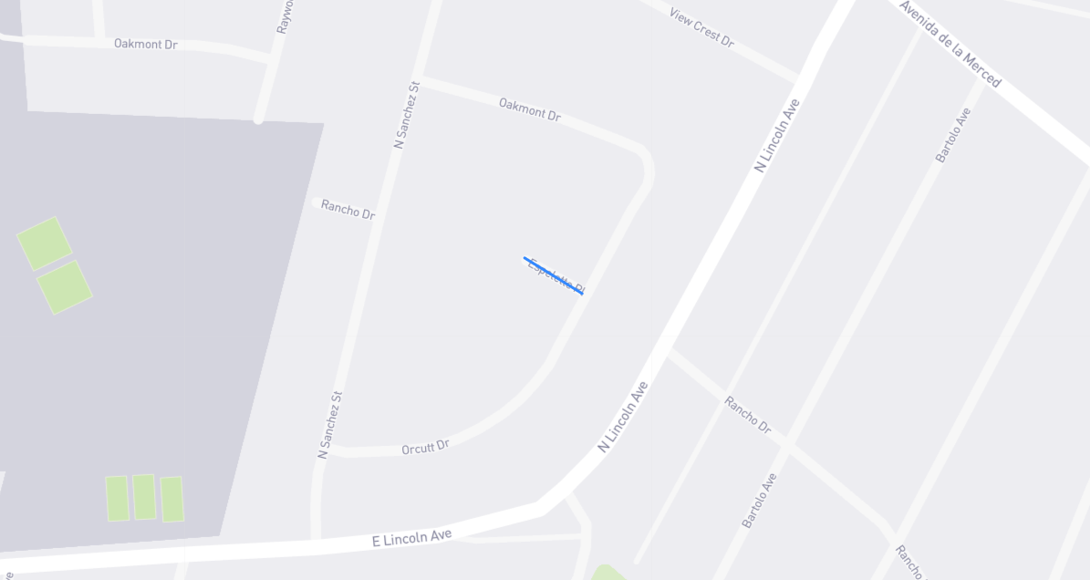 Map of Espelette Place in Los Angeles County, California