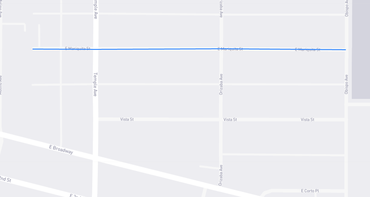 Map of Mariquita Street in Los Angeles County, California