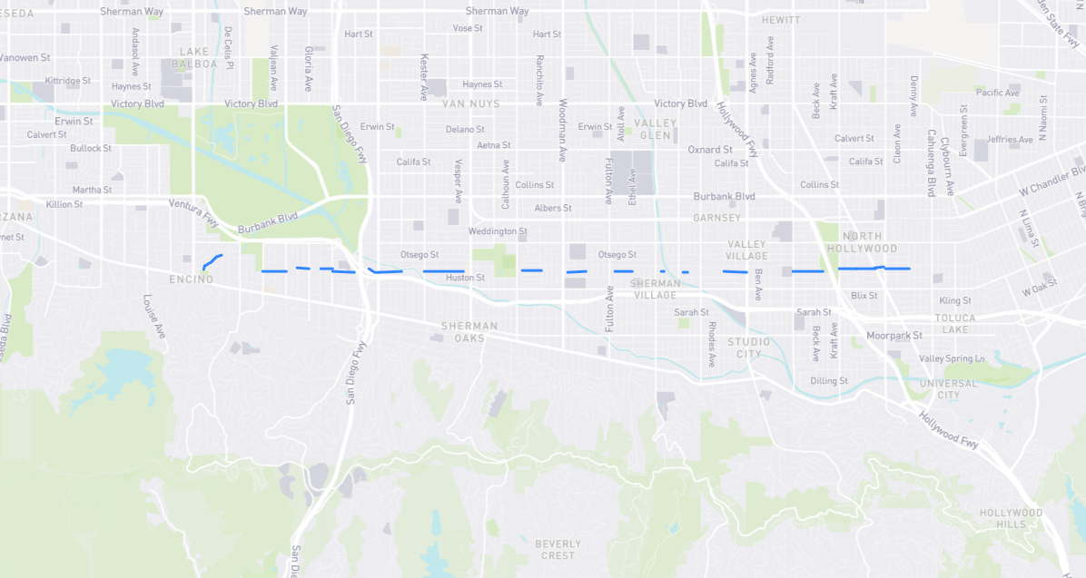 Map of Morrison Street in Los Angeles County, California