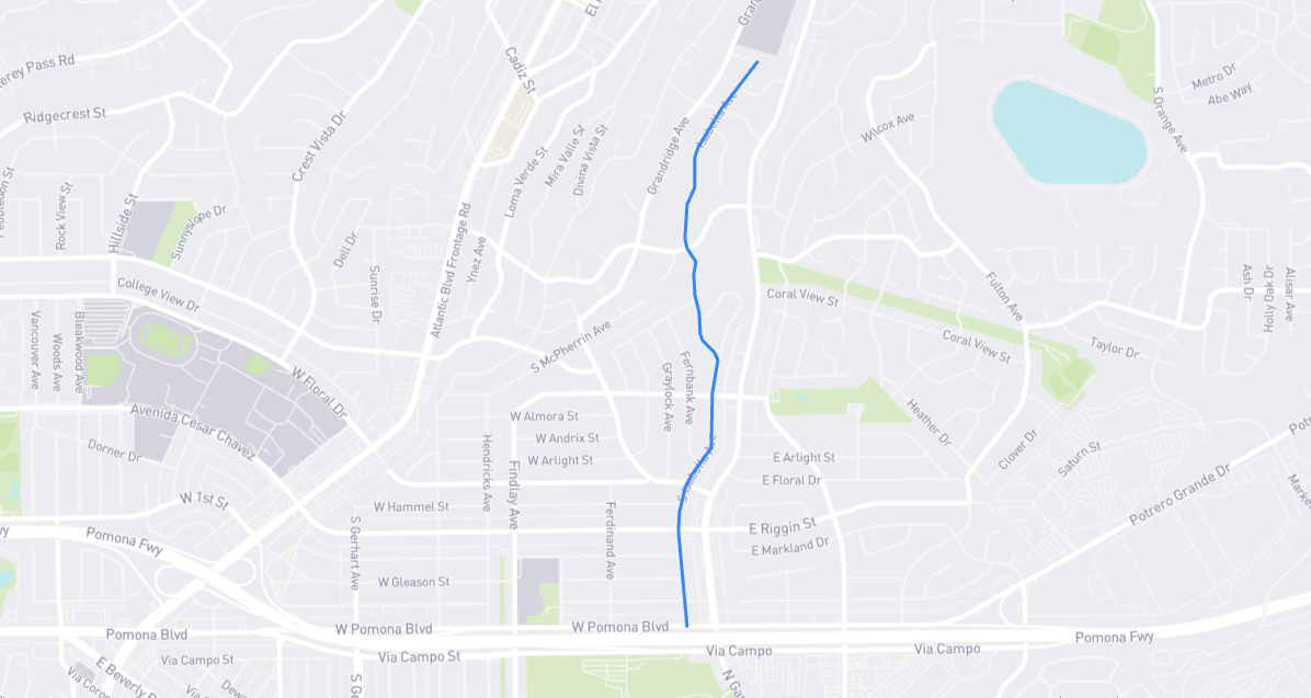 Map of Isabella Avenue in Los Angeles County, California