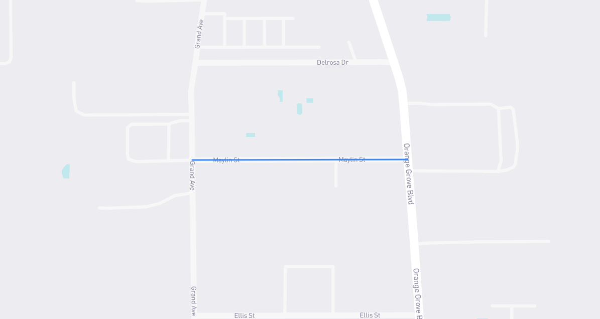 Map of Maylin Street in Los Angeles County, California