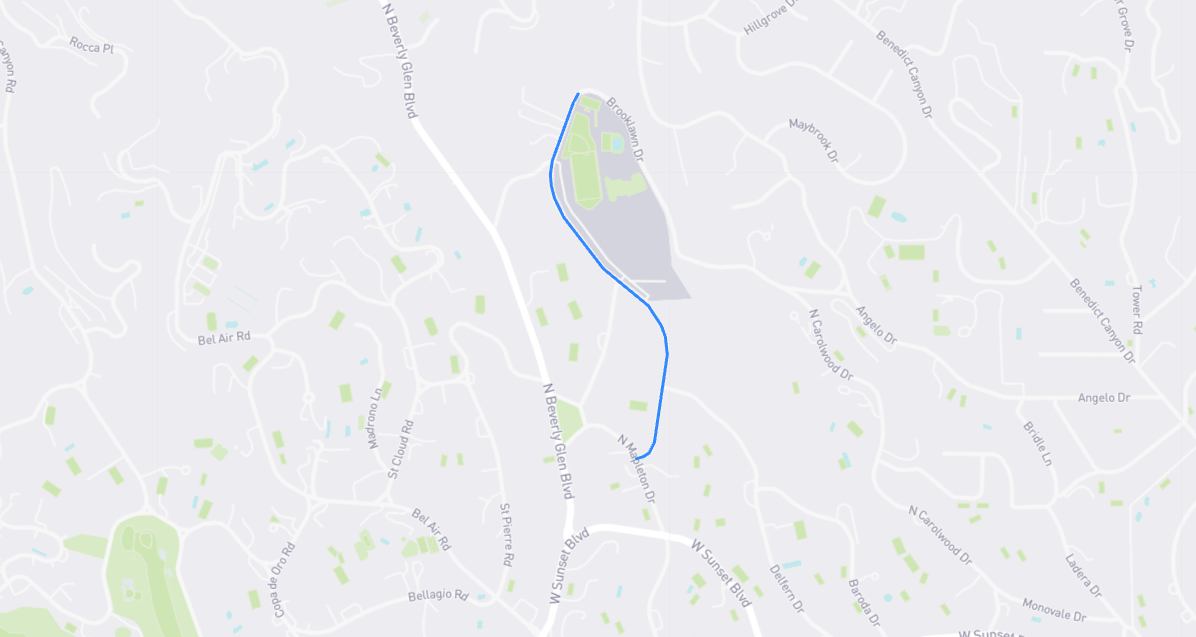 Map of North Faring Road in Los Angeles County, California