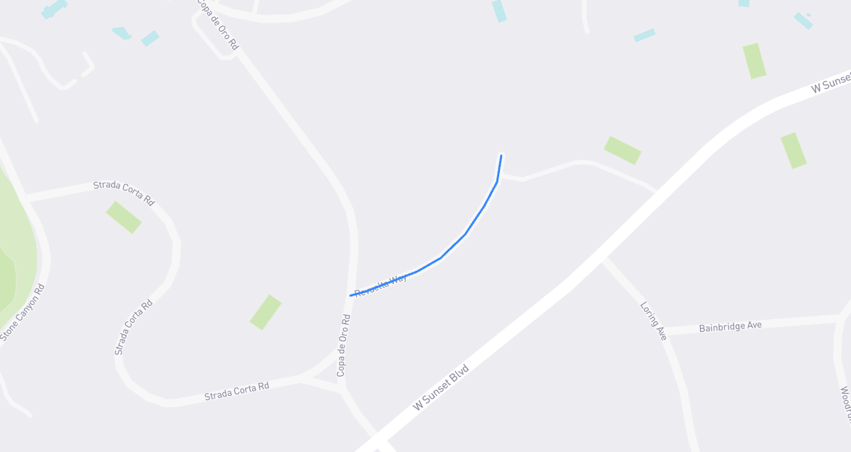 Map of Revuelta Way in Los Angeles County, California