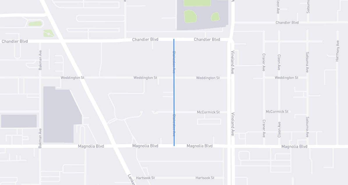 Map of Blakeslee Avenue in Los Angeles County, California