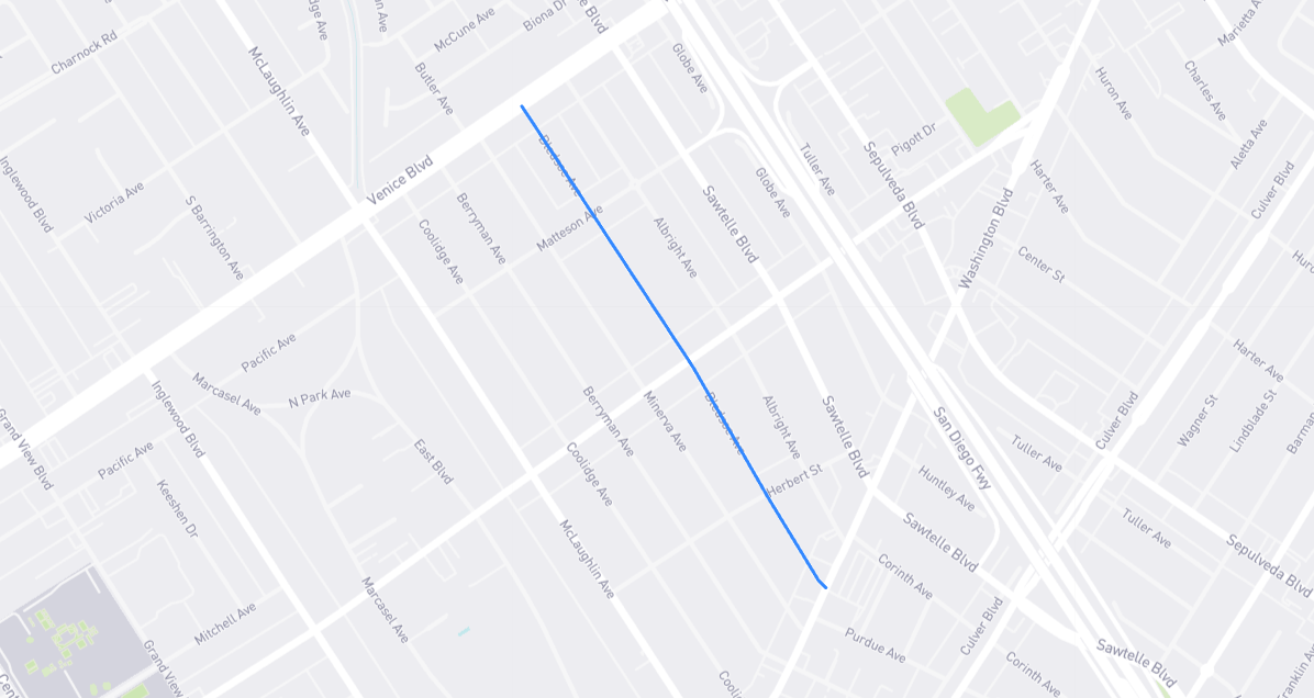 Map of Bledsoe Avenue in Los Angeles County, California