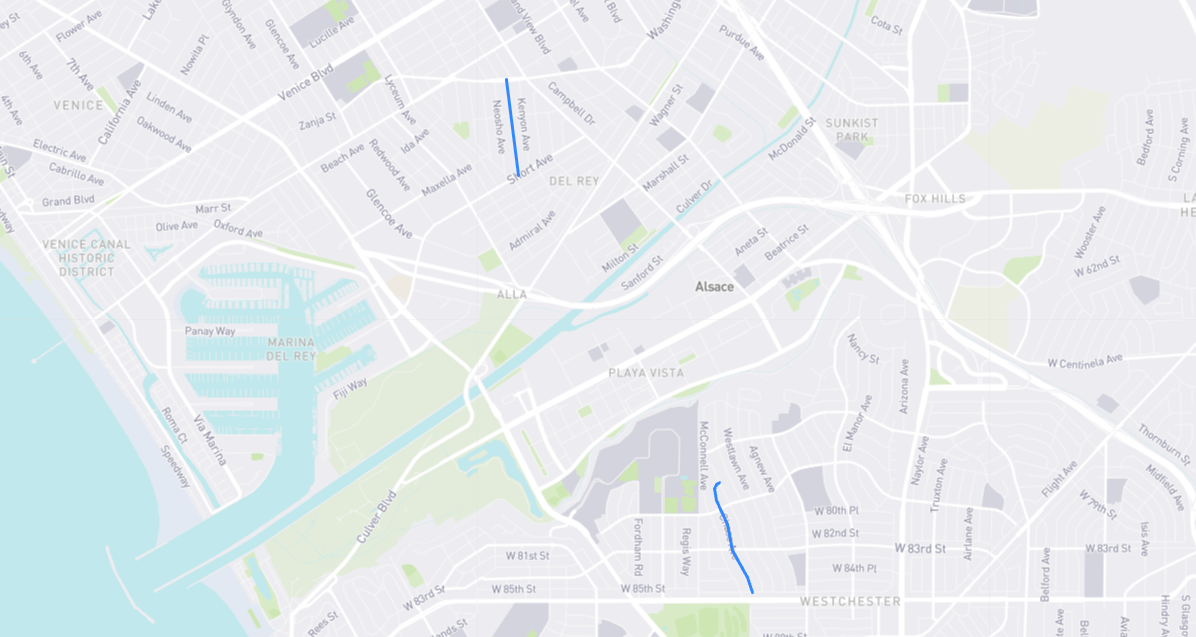 Map of Chase Avenue in Los Angeles County, California