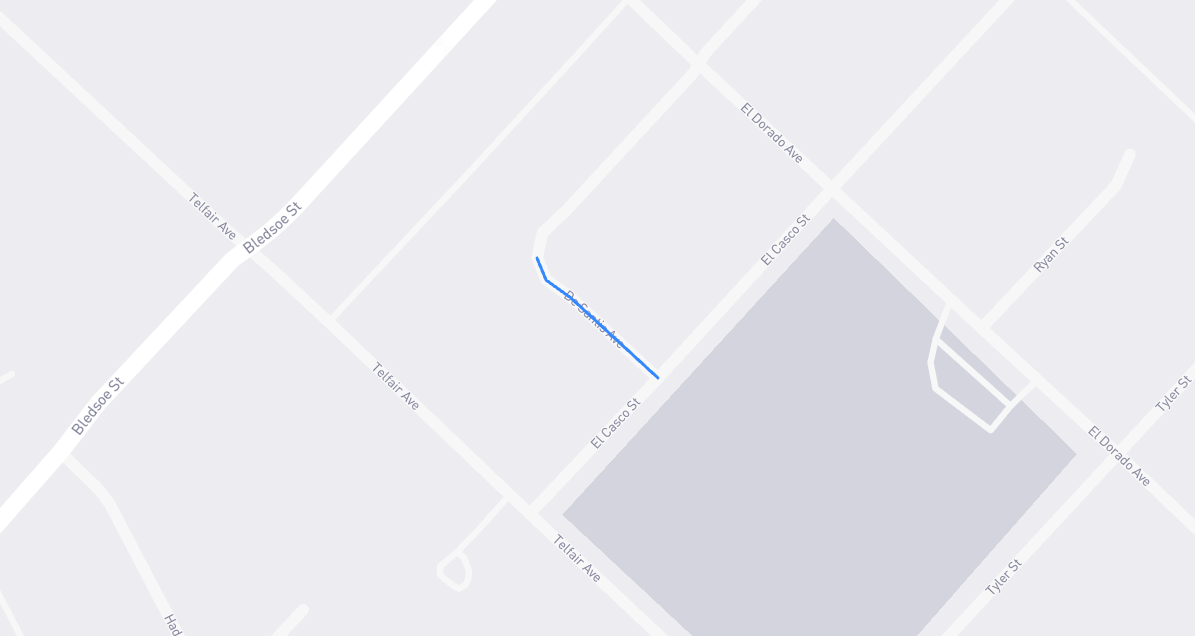 Map of De Santis Avenue in Los Angeles County, California