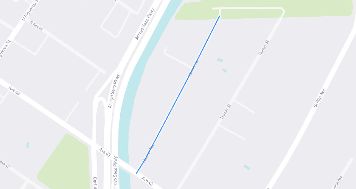 Map of Mosher Avenue in Los Angeles County, California
