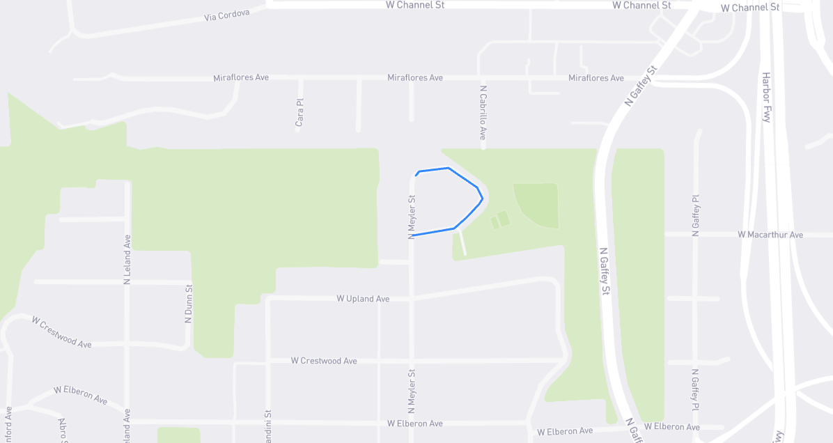 Map of North Herbert Avenue in Los Angeles County, California