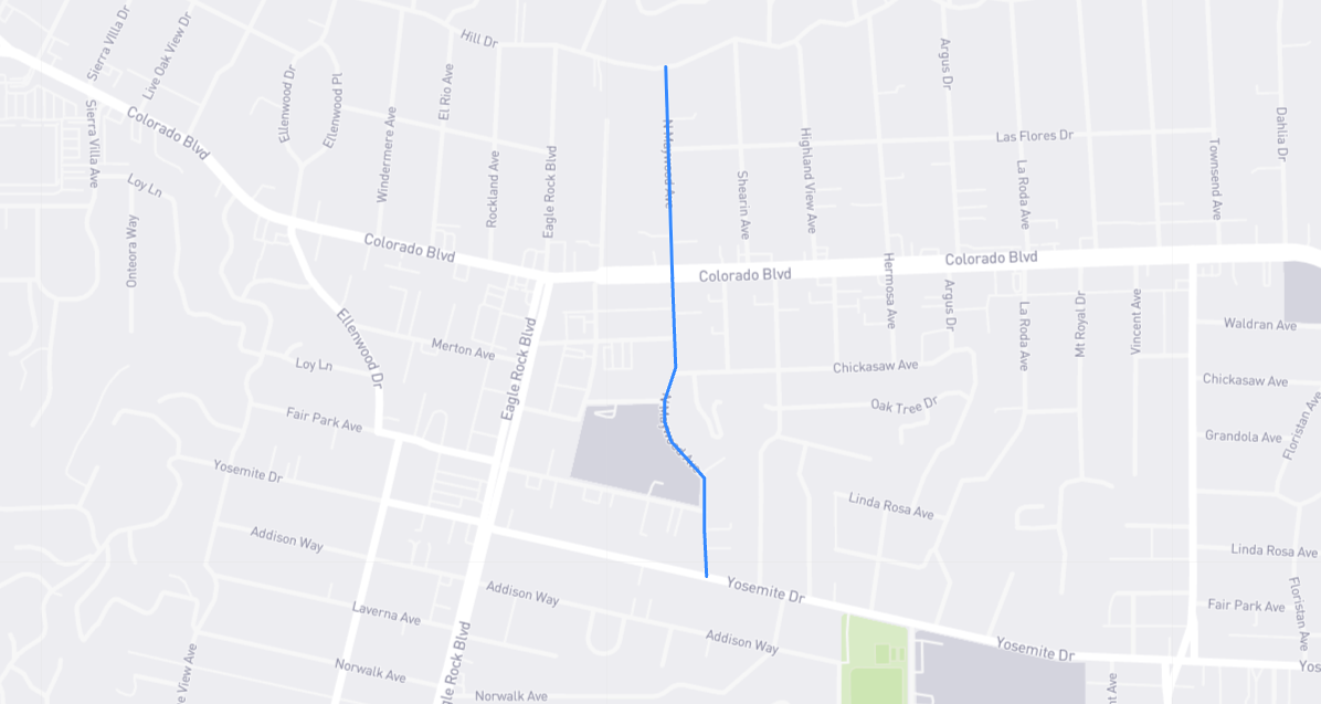 Map of North Maywood Avenue in Los Angeles County, California