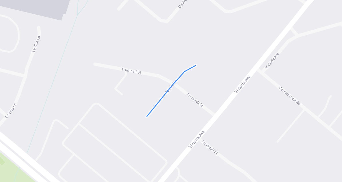 Map of Abisko Drive in Los Angeles County, California