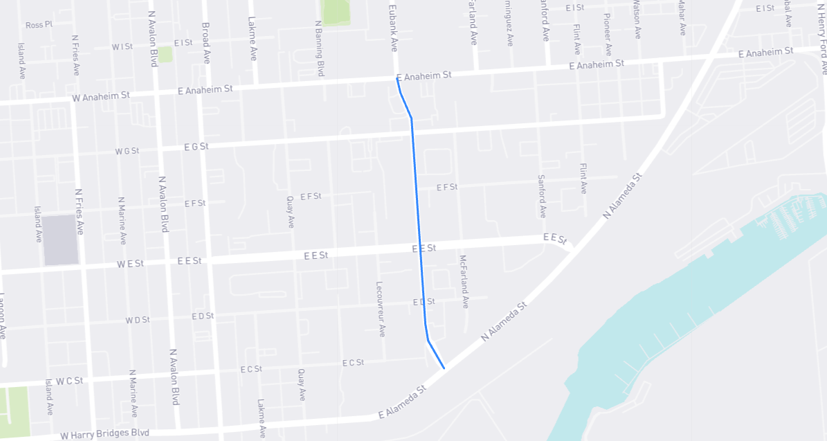 Map of George De La Torre Junior Avenue in Los Angeles County, California